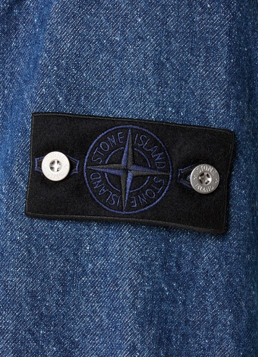 Stone Island S0J34 spijkerjas met logo - detail 2 indigo