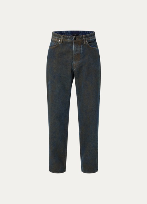 Stone Island S0J40 straight leg jeans met gekleurde wassing - voorkant 4 indigo