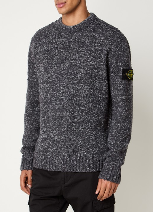 Stone Island S0N20 grofgebreide trui met logo