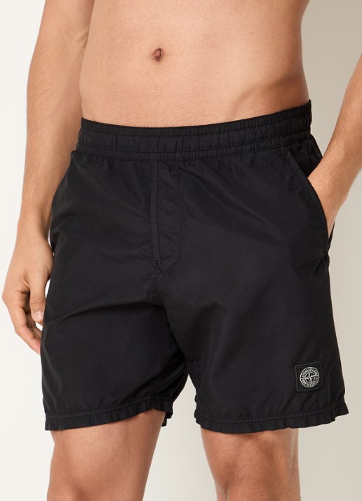 Stone Island Zwemshorts met logo en steekzakken