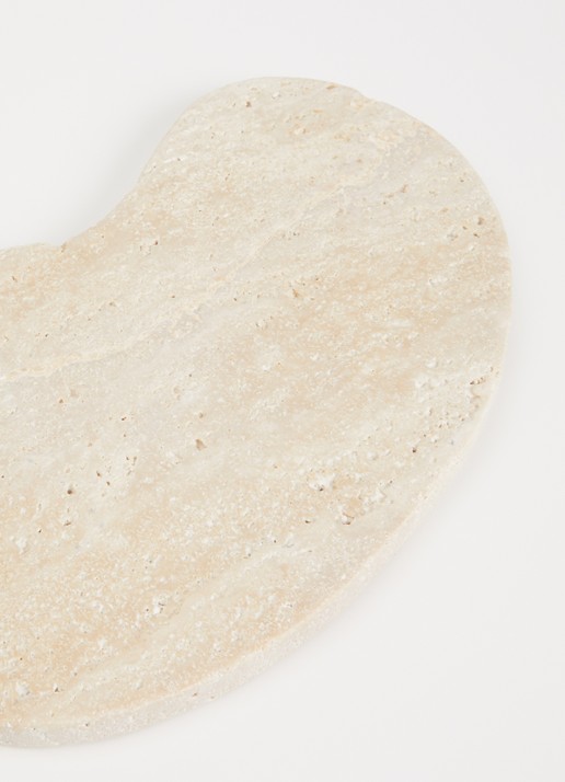 Stoned Flow serveerplank 28 cm - voorkant 2 beige