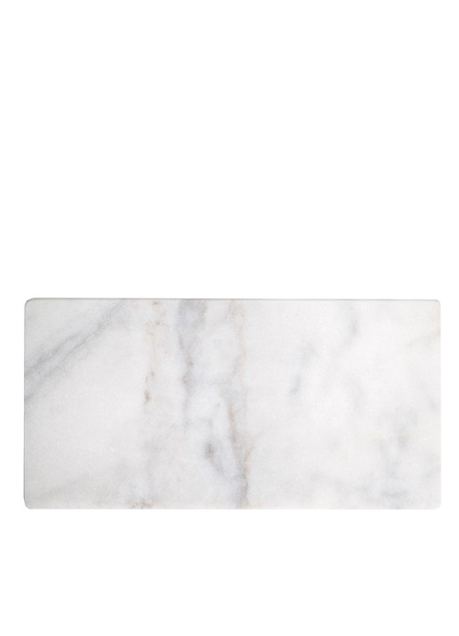 Stoned Serveerplank van marmer 30 x 15 cm - detail wit