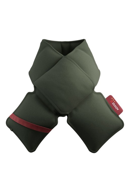 Stoov Kokoon³ sjaal 20 x 140 cm - voorkant 5 mosgroen