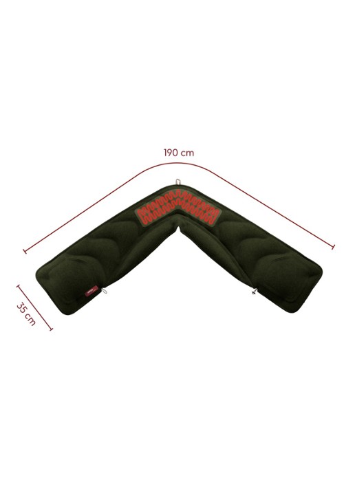 Stoov Kokoon³ XL sjaal 35 x 190 cm - detail 2 mosgroen
