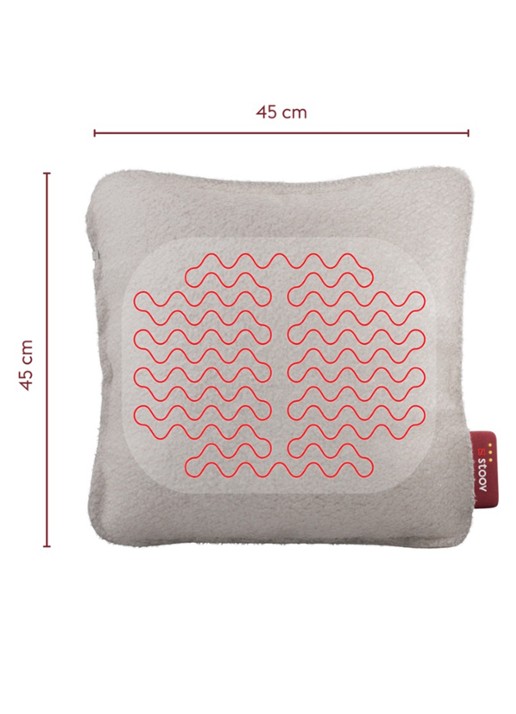 Stoov Ploov³ warmtekussen 45 x 45 cm - detail gebroken wit