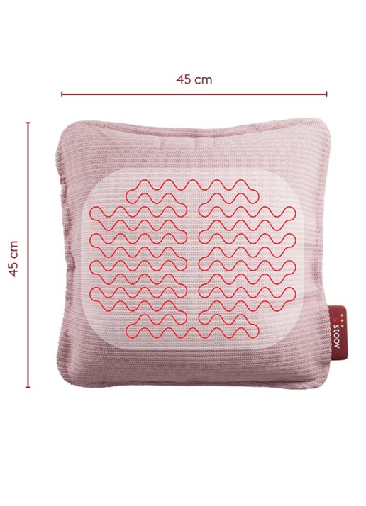 Stoov Ploov³ warmtekussen 45 x 45 cm - detail roze