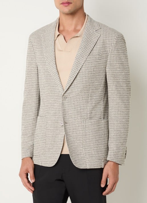 Strellson Acon regular fit colbert met pied-de-poule dessin