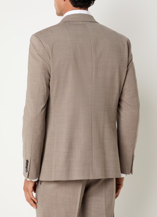Strellson Alzer4 regular fit colbert in wolblend - achterkant 5 beige