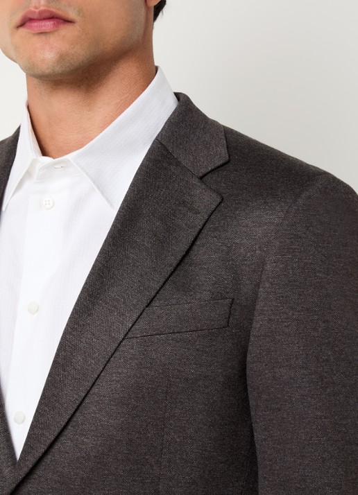 Strellson Arndt regular fit colbert met borst- en klepzakken - detail 5 donkerbruin