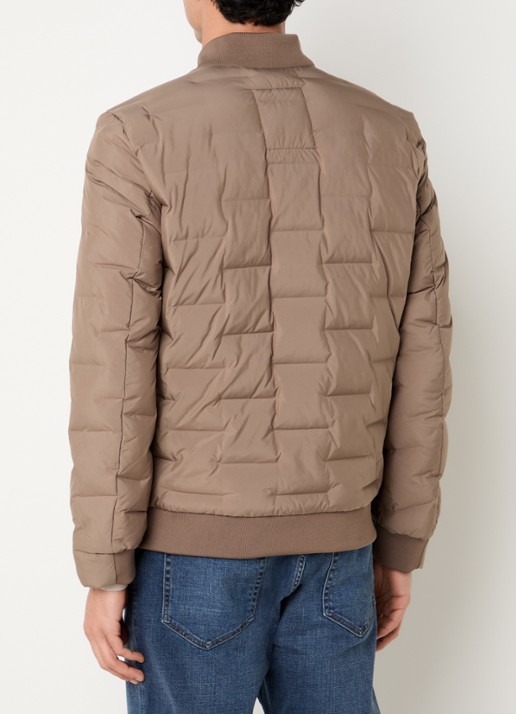 Strellson Clearwater Fused gewatteerd jack met steekzakken - achterkant 4 donkerbeige
