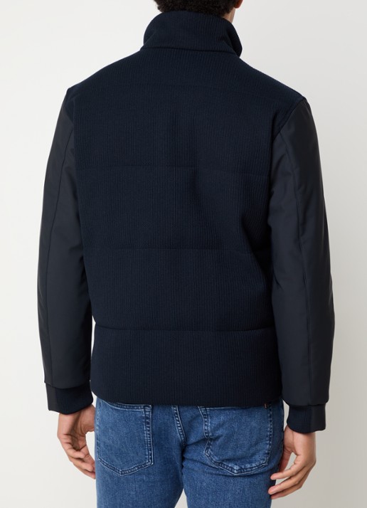 Strellson Gewatteerd jack met contrast - achterkant 4 donkerblauw