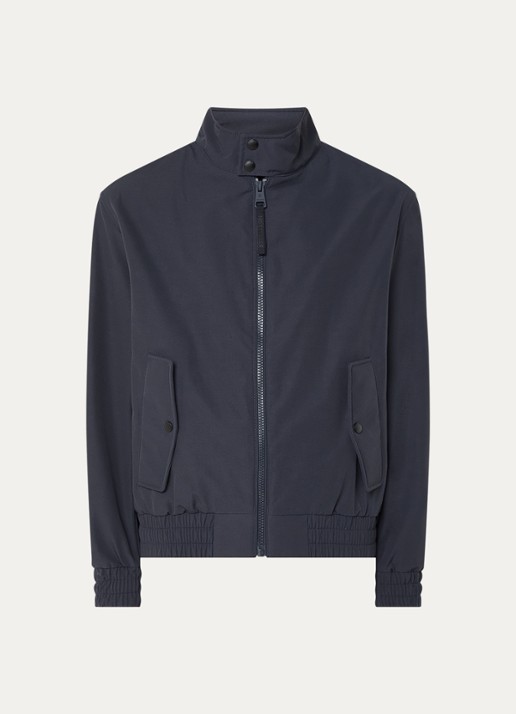 Strellson Jack met opstaande kraag en steekzakken - voorkant 3 donkerblauw