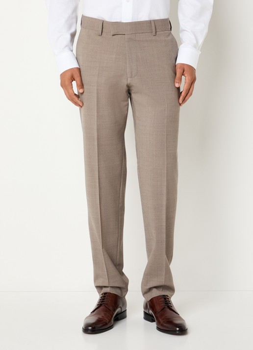 Strellson Melwin slim fit pantalon in wolblend met gemêleerd dessin