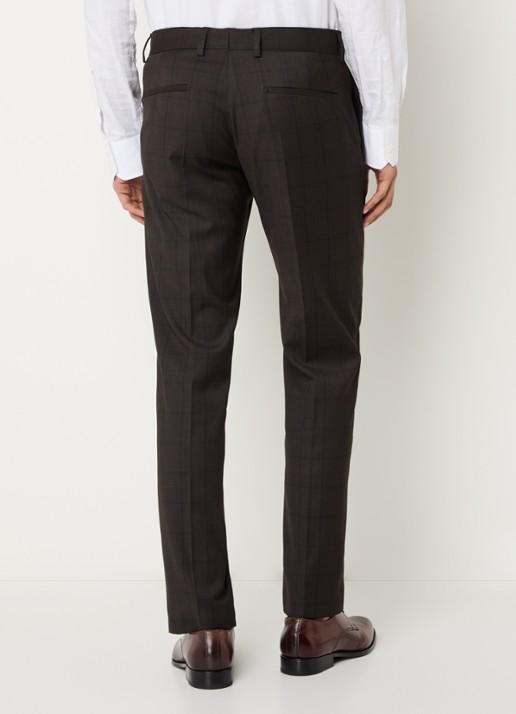 Strellson Melwin straight fit broek met steekzakken - achterkant 6 donkerbruin