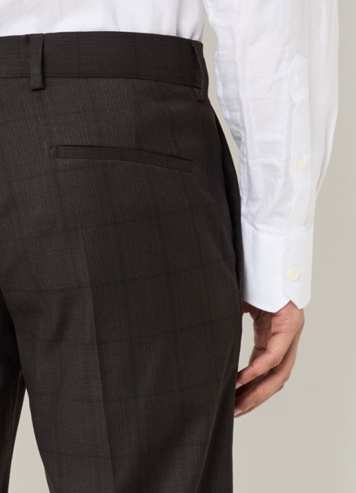 Strellson Melwin straight fit broek met steekzakken - detail 3 donkerbruin