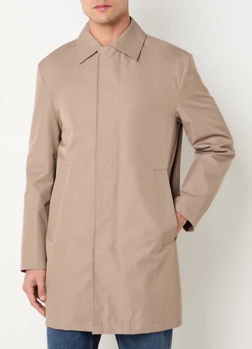 Strellson Naro trenchcoat met steekzakken en kraag