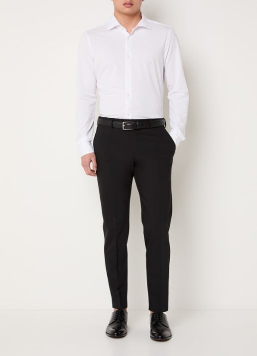 Strellson Powerflex regular fit overhemd met stretch - voorkant 5 wit