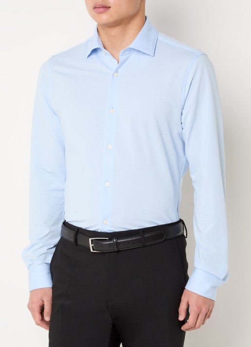 Strellson Powerflex regular fit overhemd met stretch - detail 2 lichtblauw