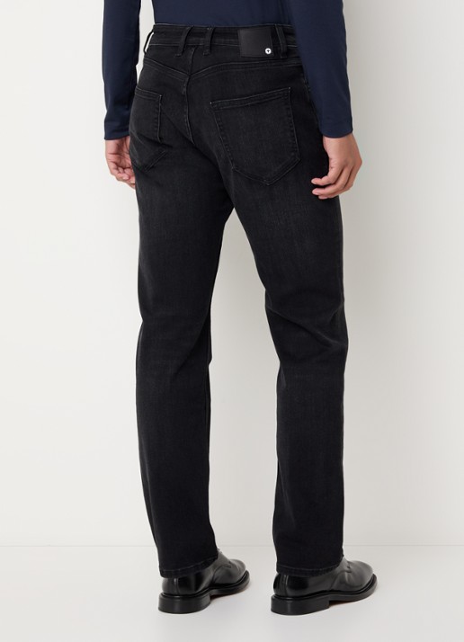Strellson Rui straight leg jeans met gekleurde wassing - achterkant zwart