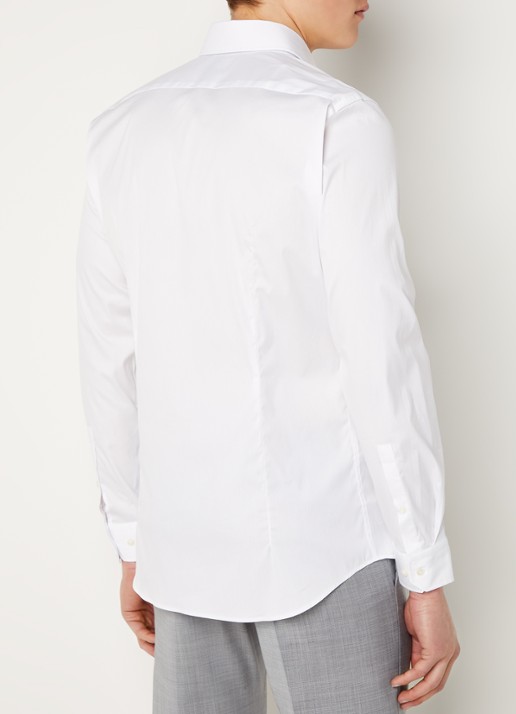 Strellson Santos slim fit overhemd met stretch - achterkant 5 wit
