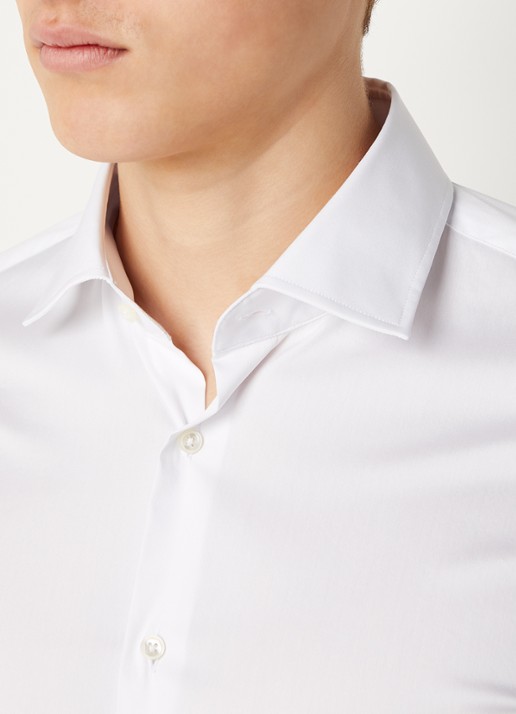 Strellson Santos slim fit overhemd met stretch - detail 4 wit