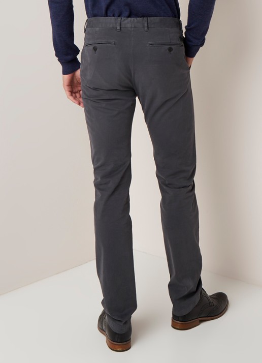Strellson Strellson Rypton regular fit chino met stretch - achterkant grijs