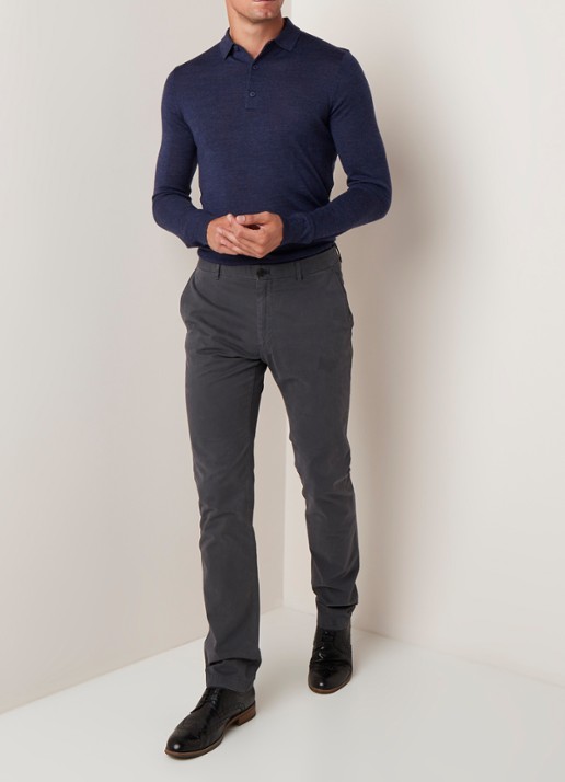 Strellson Strellson Rypton regular fit chino met stretch - voorkant 5 grijs