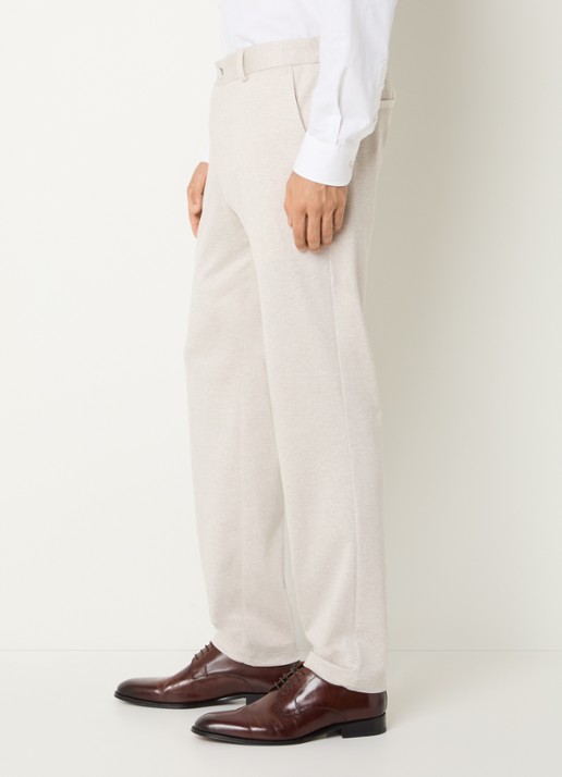 Strellson Tius slim fit pantalon met steekzakken - detail 5 creme