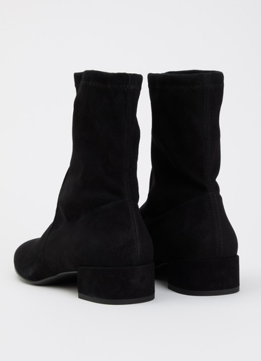 Stuart Weitzman Bacari enkellaarsje van suède - achterkant 4 zwart