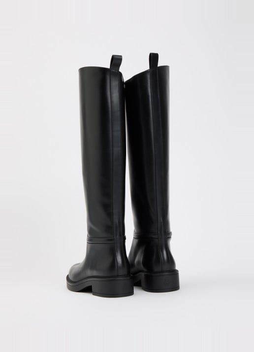 Stuart Weitzman Celia laars van leer - achterkant 2 zwart