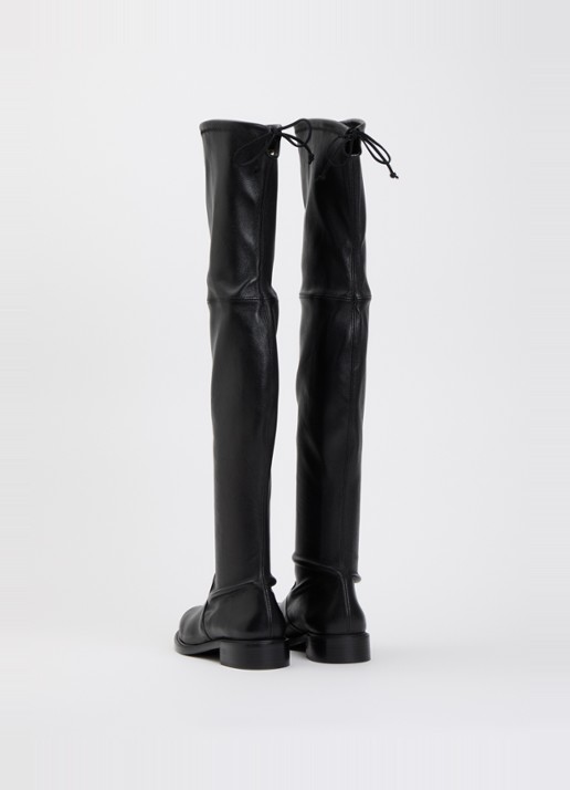 Stuart Weitzman Giseleland overknee laars van leer - achterkant zwart
