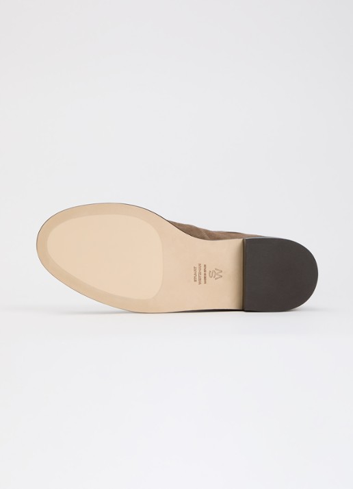 Stuart Weitzman Giseleland overknee laars van suède - detail 3 lichtbruin
