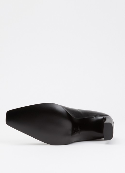 Stuart Weitzman Stassi Stretch 85 enkellaarsje van leer - detail 4 zwart
