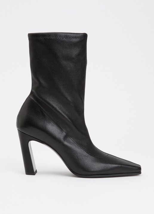 Stuart Weitzman Stassi Stretch 85 enkellaarsje van leer