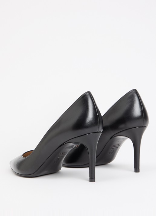 Stuart Weitzman Stuart Power 75 pump van kalfsleer - achterkant 4 zwart