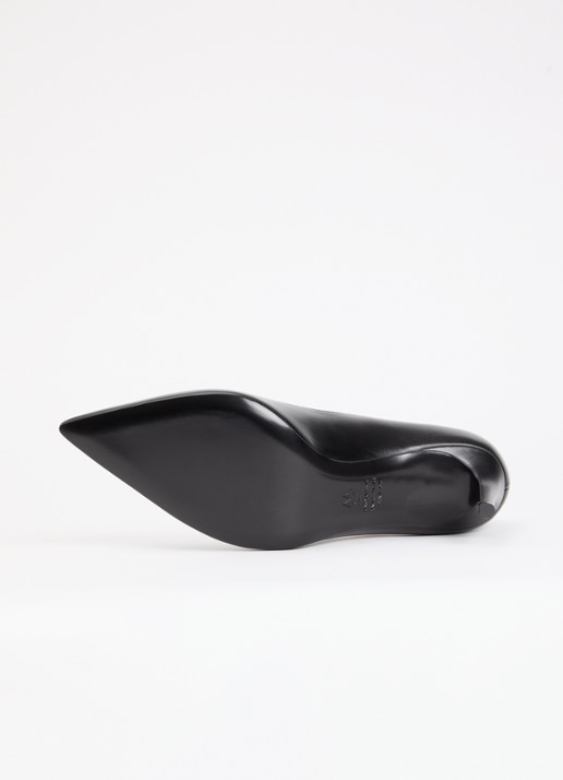 Stuart Weitzman Stuart Power 75 pump van kalfsleer - detail 3 zwart