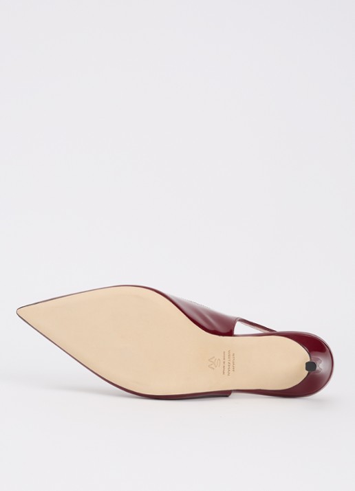 Stuart Weitzman Stuart Power 75 slingback van lakleer  - detail 4 beige