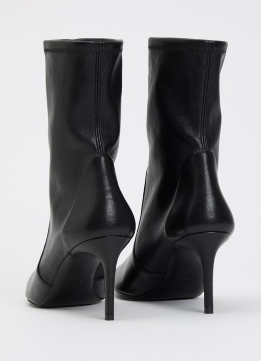 Stuart Weitzman Stuart Power enkellaarsje van leer - achterkant 2 zwart
