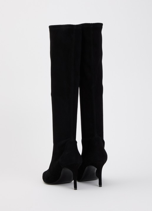 Stuart Weitzman Stuart Power laars van leer - achterkant 4 zwart
