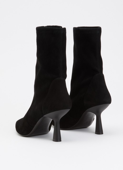 Stuart Weitzman Stuart Supersculpt 75 laars van suède - achterkant 4 zwart