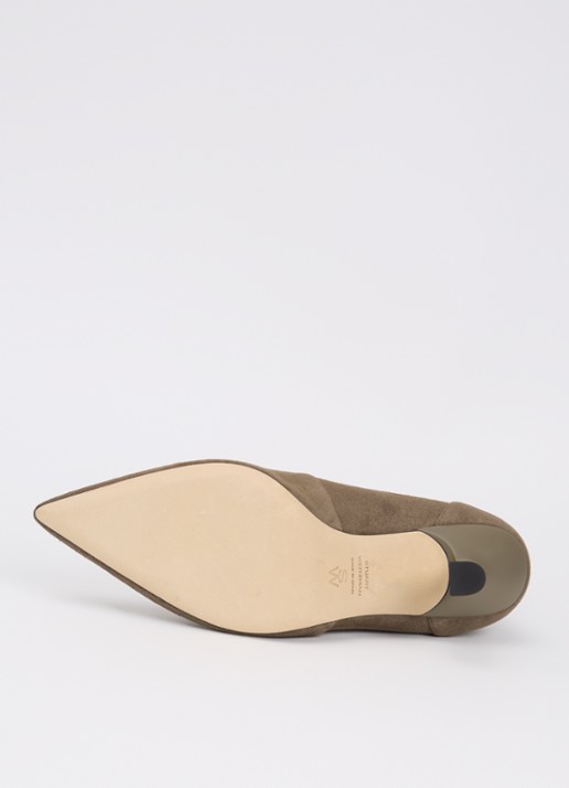Stuart Weitzman Stuart Supersculpt 75 laars van suède - detail 4 olijfgroen