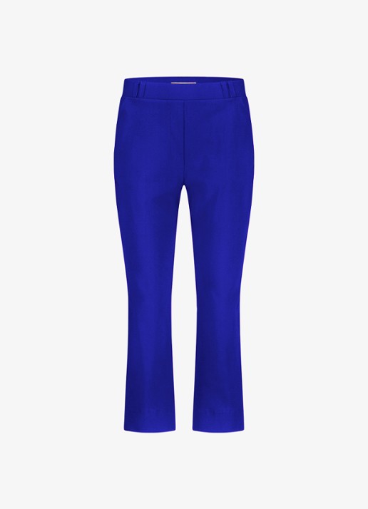 Studio Anneloes Anne straight fit mid waist capri broek - voorkant blauw
