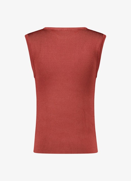 Studio Anneloes Avia top met structuur - detail 5 roestbruin