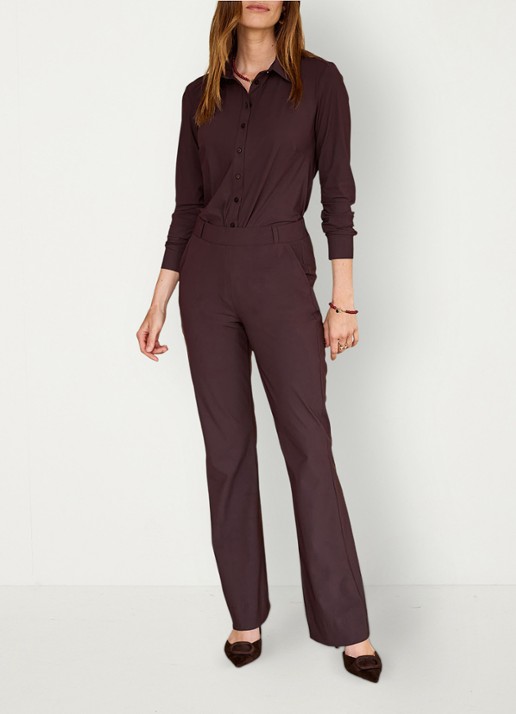 Studio Anneloes Blouse met kraag - voorkant 6 bruin