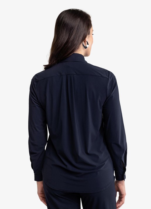 Studio Anneloes Bobby blouse met ballonmouw - achterkant 4 donkerblauw