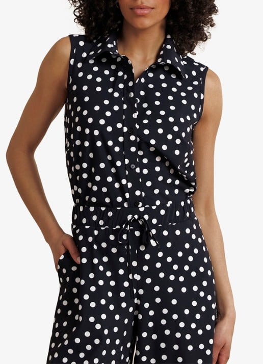 Studio Anneloes Bobby Dot mouwloze blouse met stippenstrip - detail 2 multicolor
