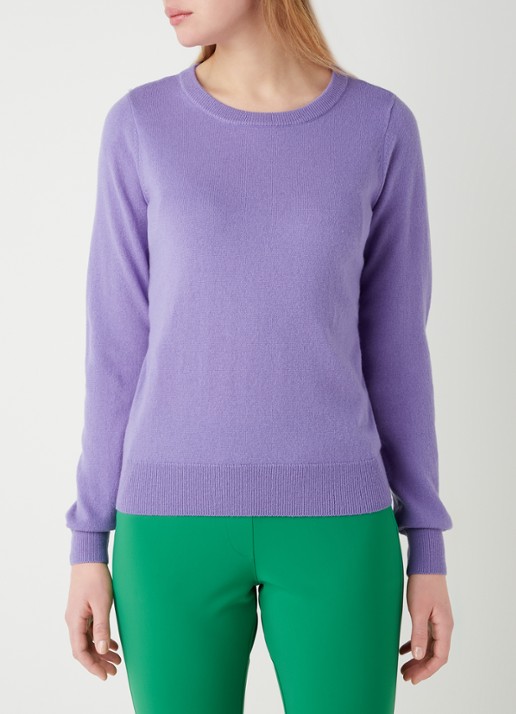 Studio Anneloes Cady fijngebreide pullover in kasjmierblend - detail 2 violet