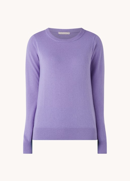 Studio Anneloes Cady fijngebreide pullover in kasjmierblend - voorkant 3 violet