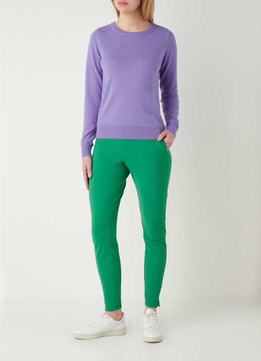 Studio Anneloes Cady fijngebreide pullover in kasjmierblend - voorkant 4 violet