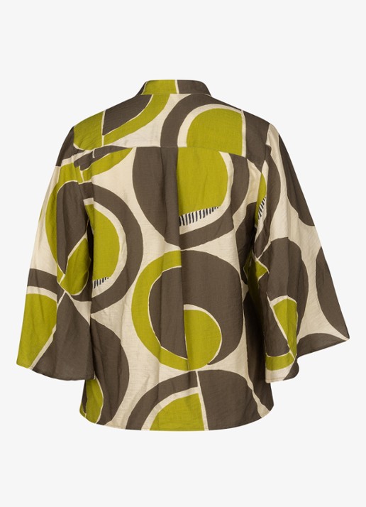 Studio Anneloes Cecil blouse met print - achterkant 3 beige